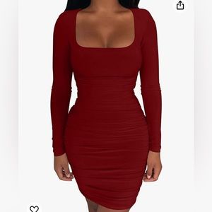 Wine red Body con dress-Never worn